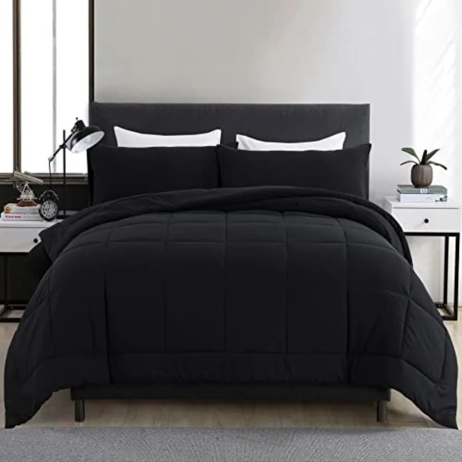 Set Copripiumino - Set Letto per Tutte le Stagioni con 2 Federe - Set Biancheria da Letto 3 Pezzi - Set Copripiumino Alternativa alla Piuma 88"x92