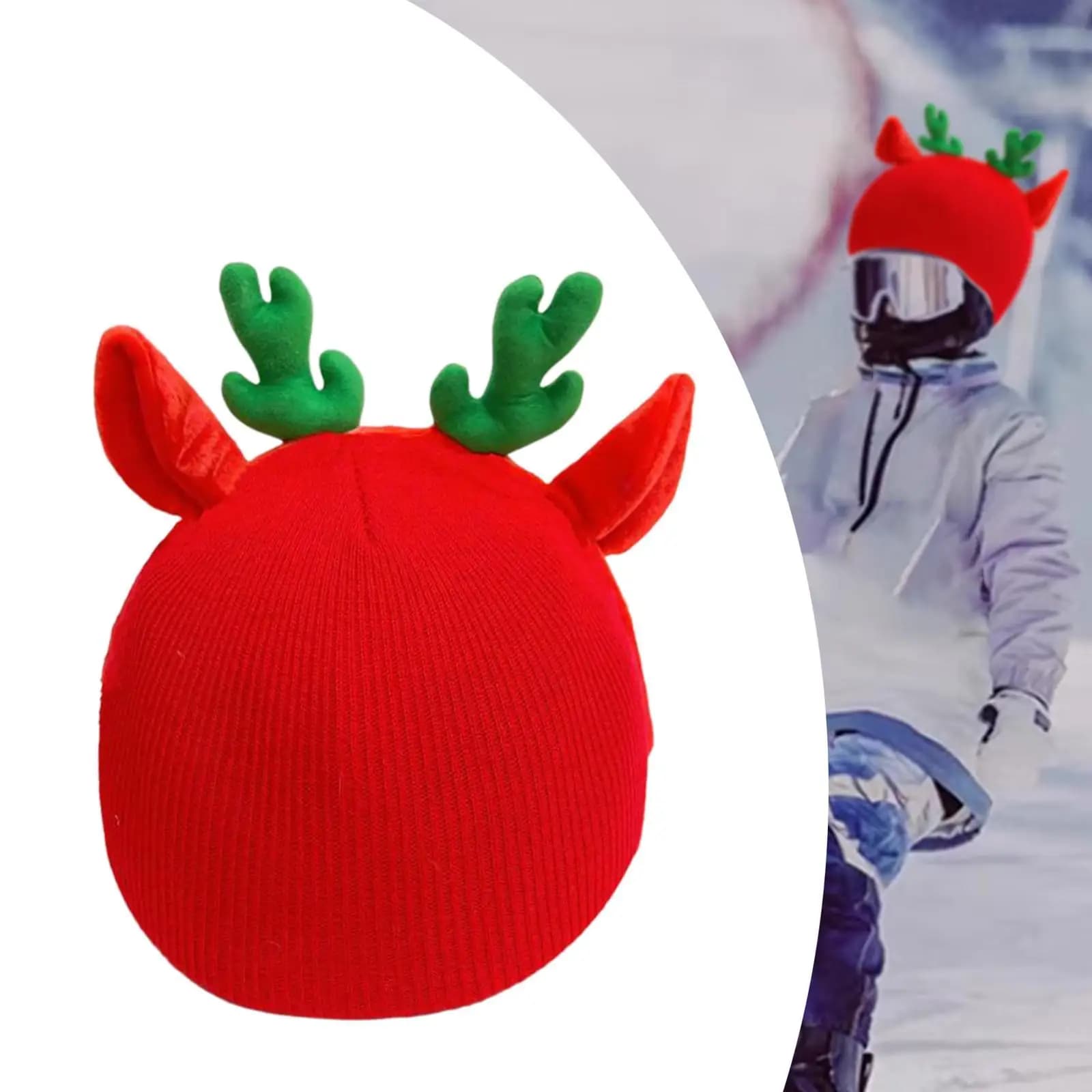 Ski helmet cover with reindeer Ski helmet cover for snowboard Decorative Holiday Gifts for Lovely Holiday Decoration for Bicycle Seat