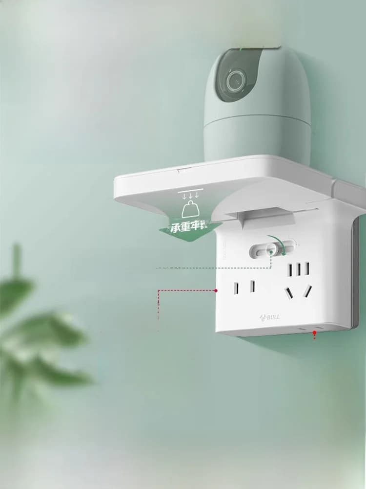 Bull Home Camera Soet con supporto per monitor da parete Elf integrato con organizer di archiviazione plug-in per camera da letto