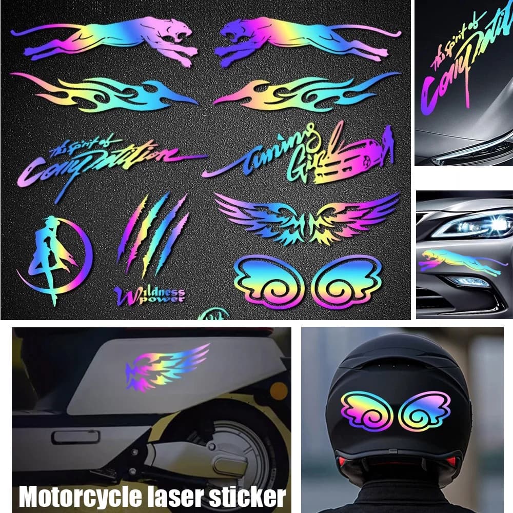 Adesivi moto Adesivi laser per auto Bicicletta Protezione impermeabile Caschi Decalcomanie per coprire graffi per NMAX155 TMAX S1000RR