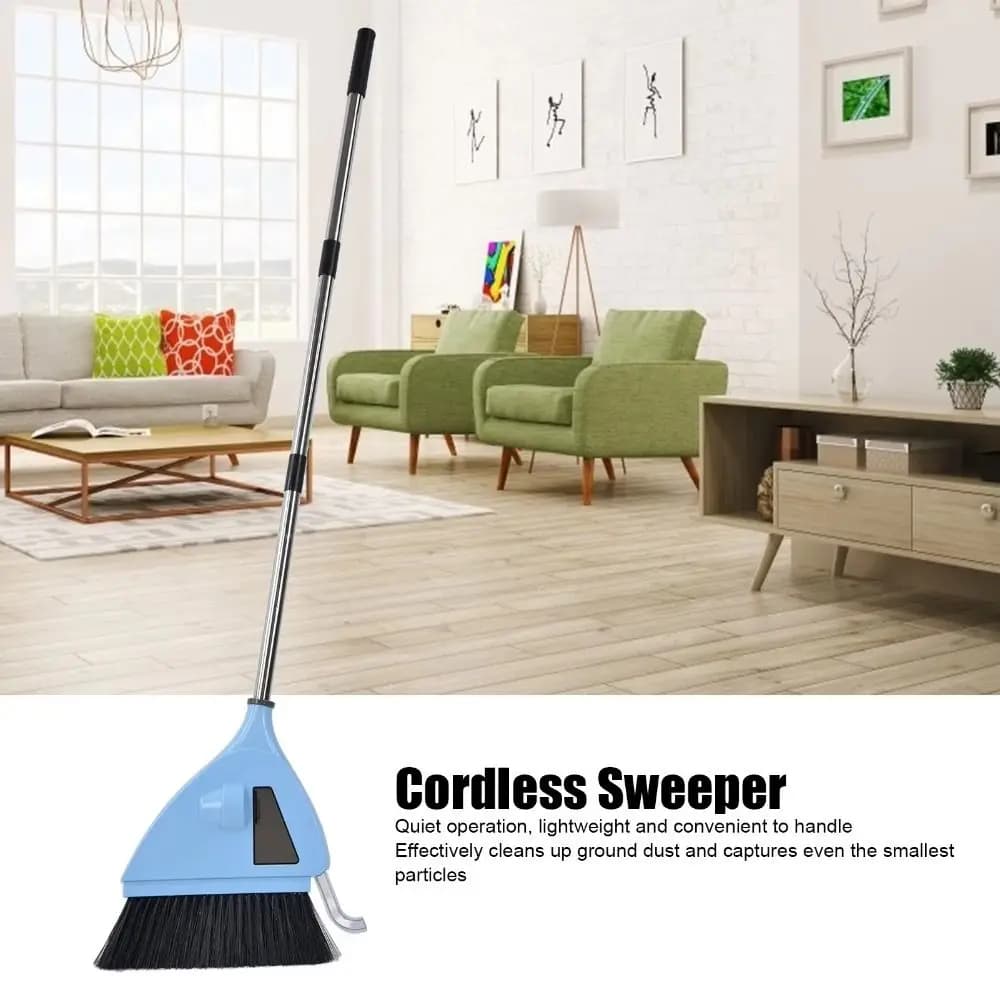 Broom Cleaner USB Charging 2 in 1 Vacuum Sweeper Cordless 2 in 1 Vacuum Broom Electric Handheld Multi-Functional Vacuum Bedroom