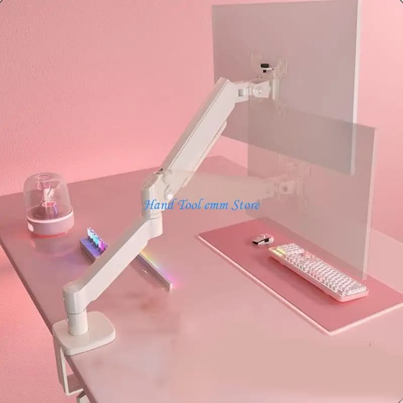 H37F Arm Monitor Holder Mount Desktop Full Motion Monitor Mechanical Spring Arm Steel Support Monitor for 13-32inch Screen