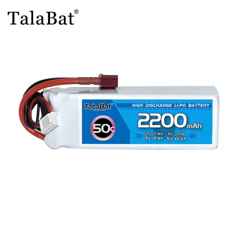 1 pz Batteria Lipo TalaBat 4S 2200mAh 14.8V 50C con connettore XT60 per Auto RC, Buggy, Camion, Drone FPV, Ricambi Modelli RC