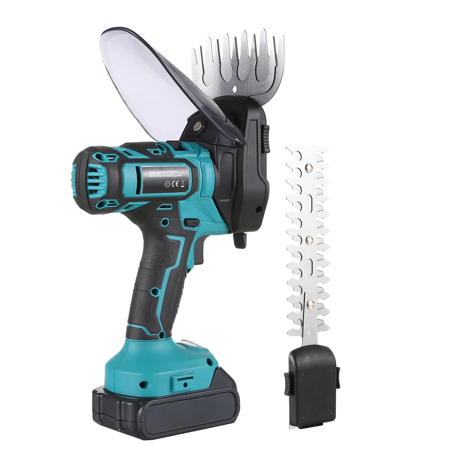 20V 2 in 1 Electric Grass Shears Cordless Grass Trimmer Grass Clippers Power Hedge Trimmers Handheld Pruning Shear for Gardening