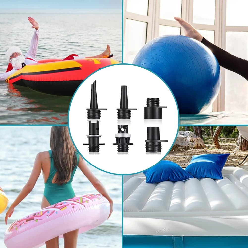 6 pezzi pompe ad aria gonfiabili kit ugelli tubo pompa aria kayak adattatore valvole adattatore paddle SUP board accessori per barche