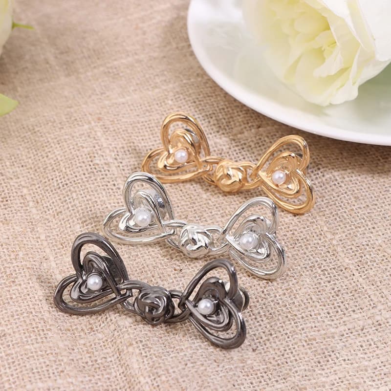 Jeans Heart Adjustable Waist Clip Buckle Metal Button Adjuster No Sewing Required Accessories Skirt Pants Tighten Waist Brooches