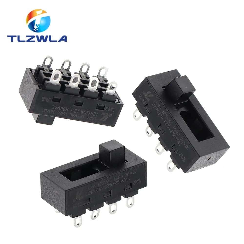 2PCS 12A 250V 3 Position 8 Pin Toggle Slide DIP Switch LQ-103H Hair dryer Cool Hot Wind for JJ-15 Philips Flyco FH6218 /20 / 21/31