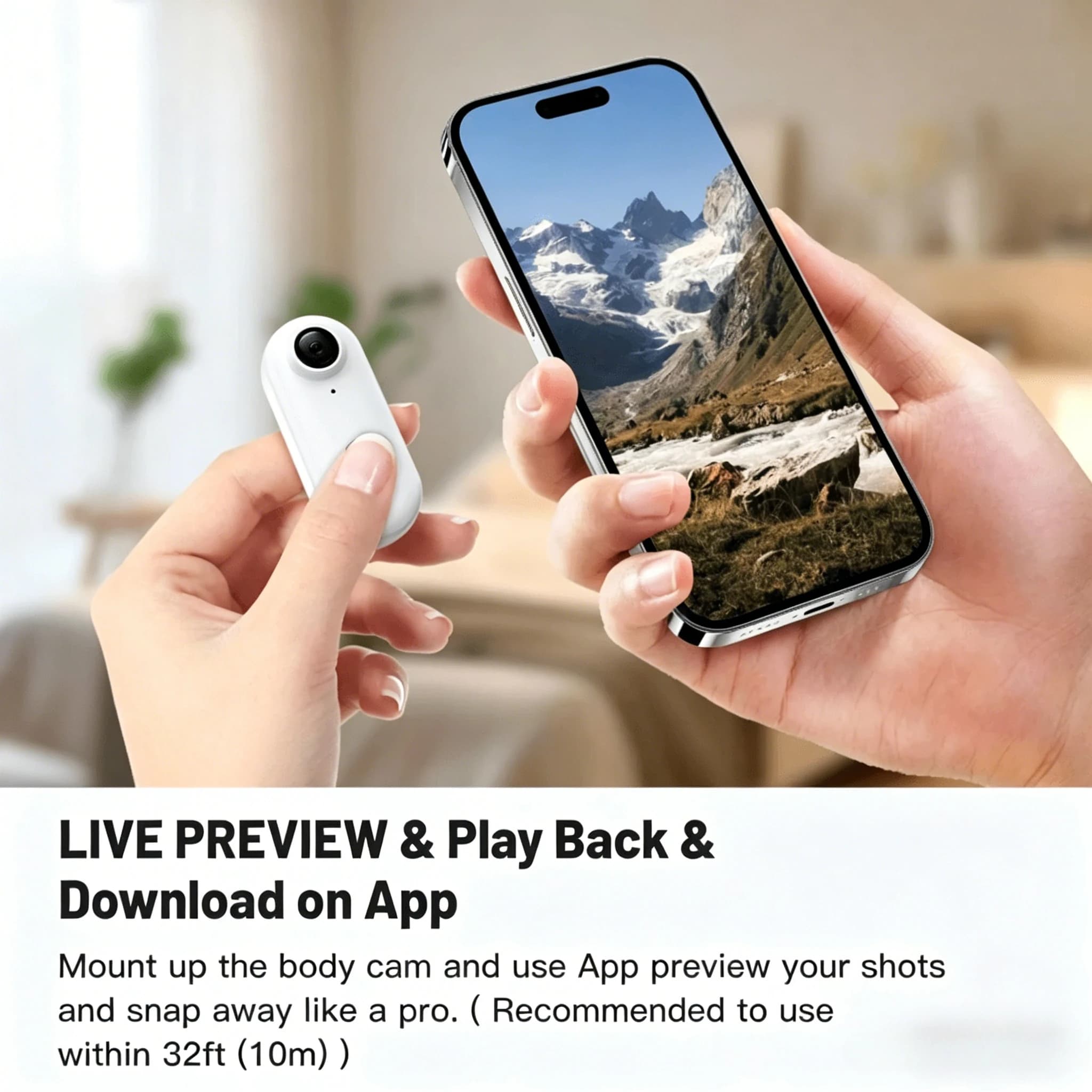 Mini Action Camera 4K Impermeabile fino a 30M con Supporto Magnetico, WiFi, POV, 120 Minuti di Autonomia, Telecamera per Casco per Moto, Bici, Animali Domestici, Vlog