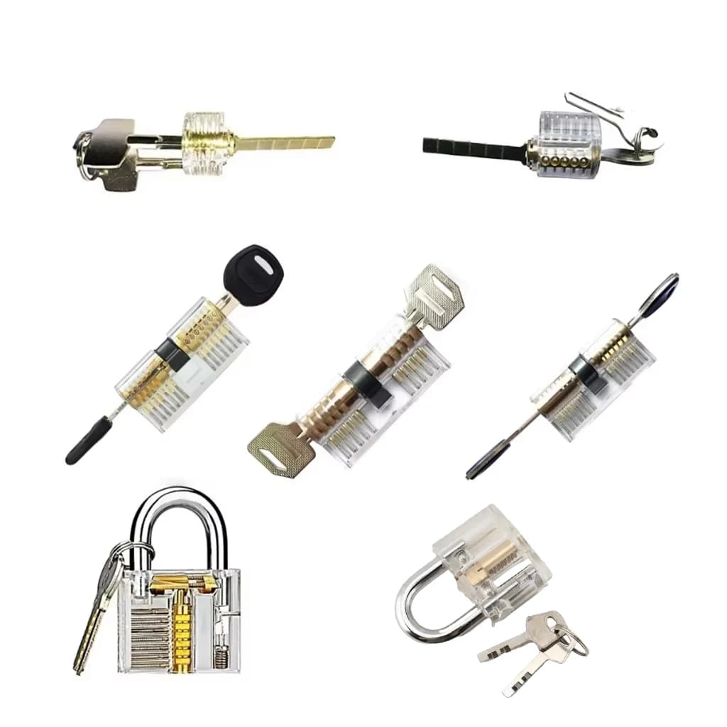 Multi-pal transparent locks Practice tools for the training of the blacksmith Sewing set of visible locks