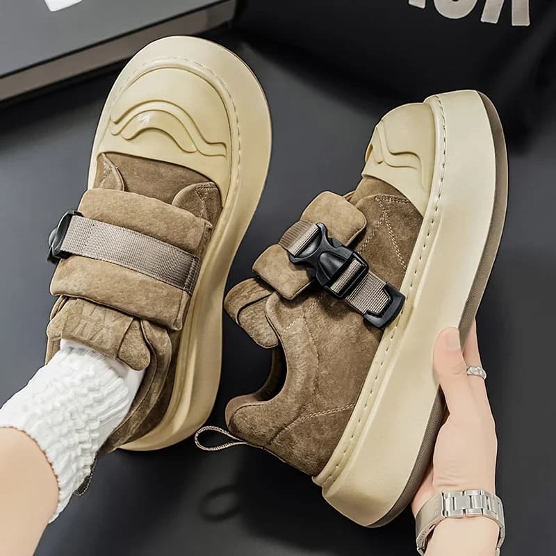 2026 Spring New Casual Sports Low Cut Breathable Casual Fashion Niche Thick Bottom Trendy Quality Board Shoes for Men