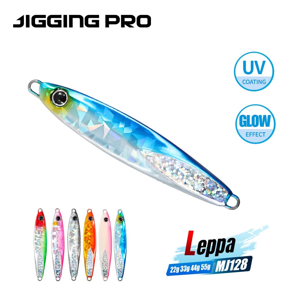 JIGGING PRO Leppa Jig 22g 33g 44g 55g Esca Artificiale da Pesca in Acqua Salata per Shore Casting, per Bonito, Amberjack, Kingfish, Tonno