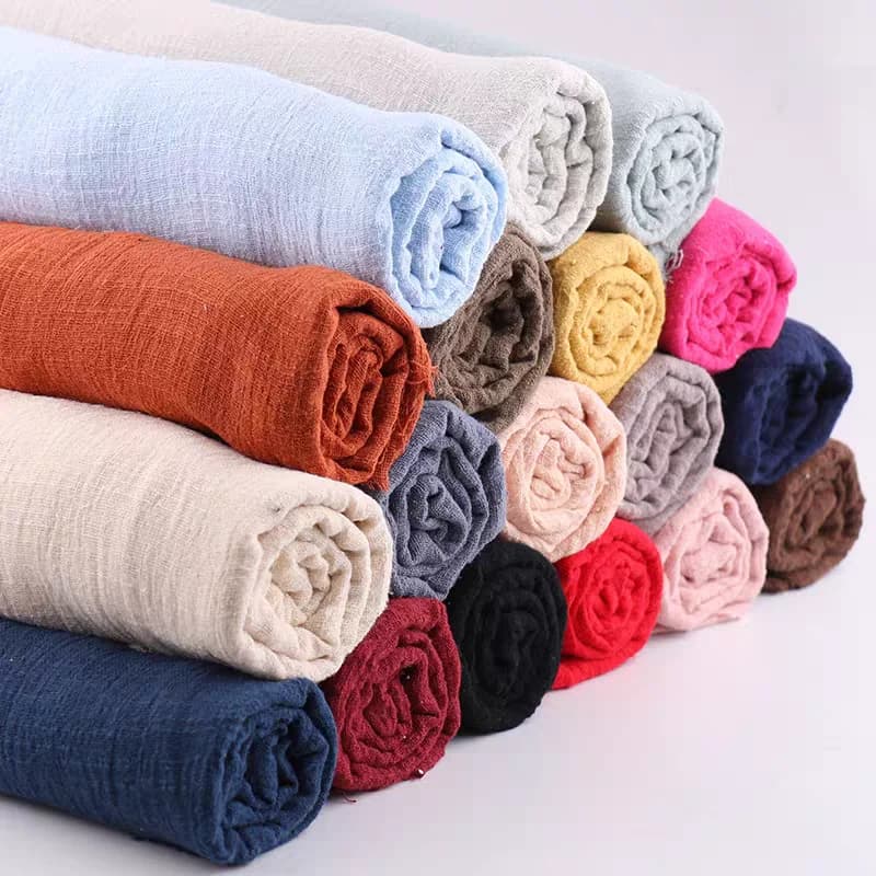Wholesale Slub Crinkle Cotton Linen Fabric Summer Thin Linen Cloth Wholesale for Curtain Dress Pants Shirt Home Decoration