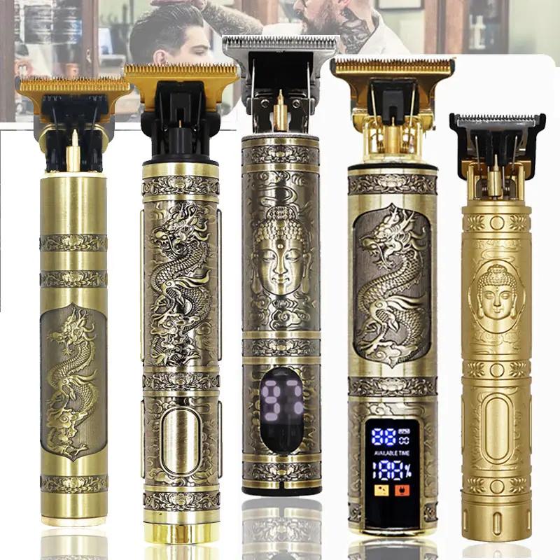 Hot Sale Vintage T9 Electric Cordless Hair Cutting Machine Professional Hair Barber Trimmer For Men Clipper Shaver Beard Lighter
