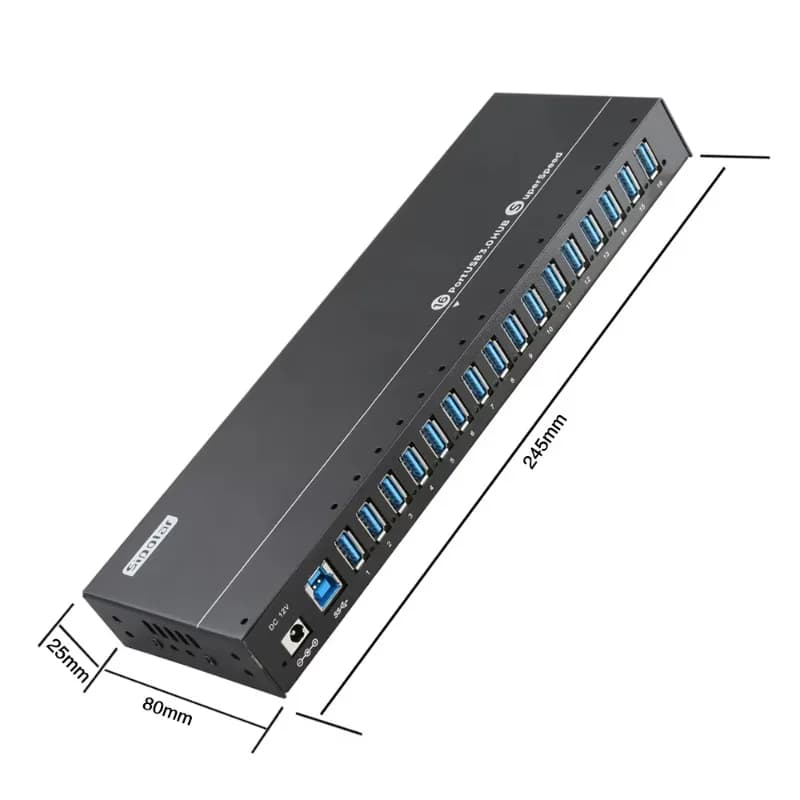 A-316 Caricatore per telefono cellulare con stazione di ricarica Power Bank Hub USB 3.0 a 16 porte da 120 W