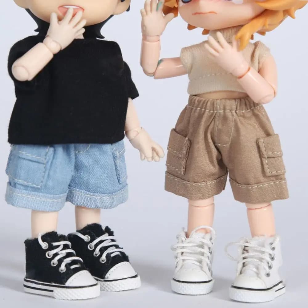 Pantaloncini per bambole di moda per il 1/11 OB11 pantaloncini di Jeans per bambole abiti vestiti per bambole per bambole BJD 1/12 abbigliamento Casual accessori per bambole giocattolo per bambini
