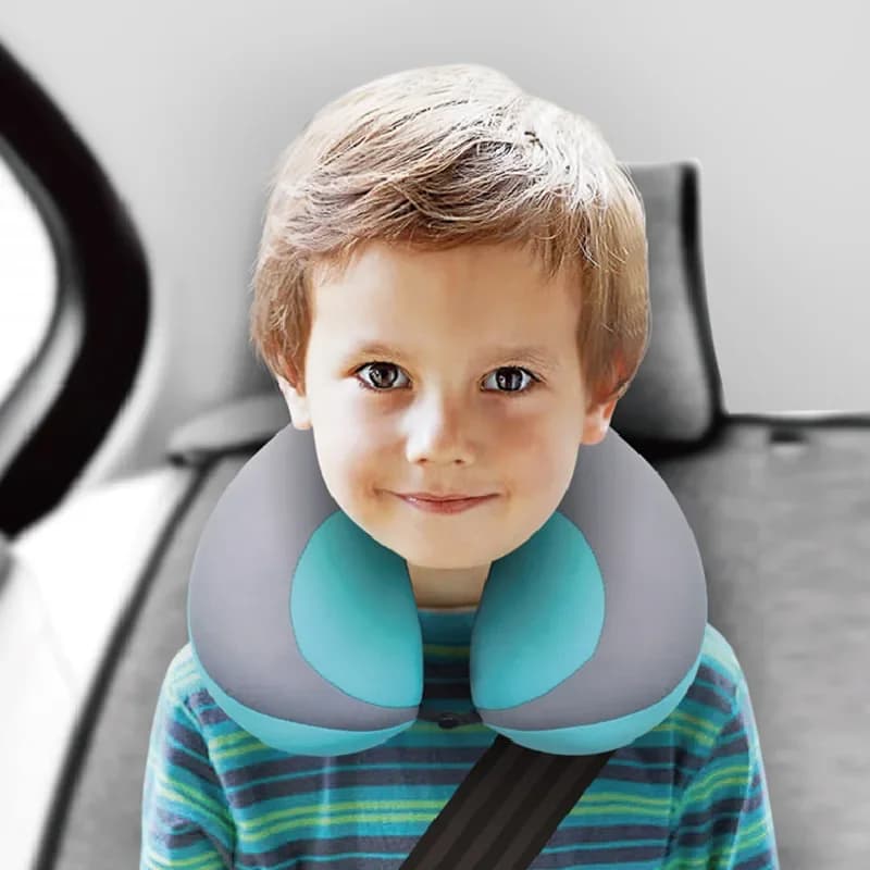 Cuscino per bambini Cuscino per auto a forma di U per bambini Cuscino di fissaggio per seggiolino auto Cuscino per dormire da viaggio per protezione della testa del collo Cuscini morbidi