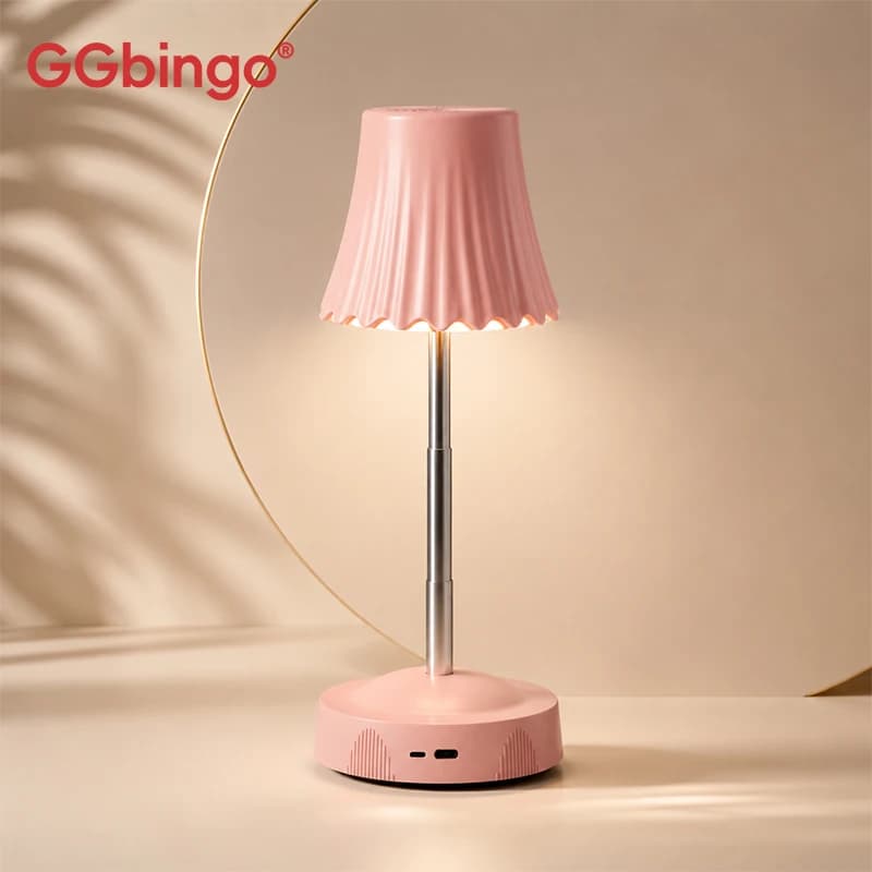 GGbingo Desk Lamp RGB LED 2600mah Gesture Sensor Night Light Dorm Room Bedside Lamp USB Charging Table Lamp Stretchable Decor