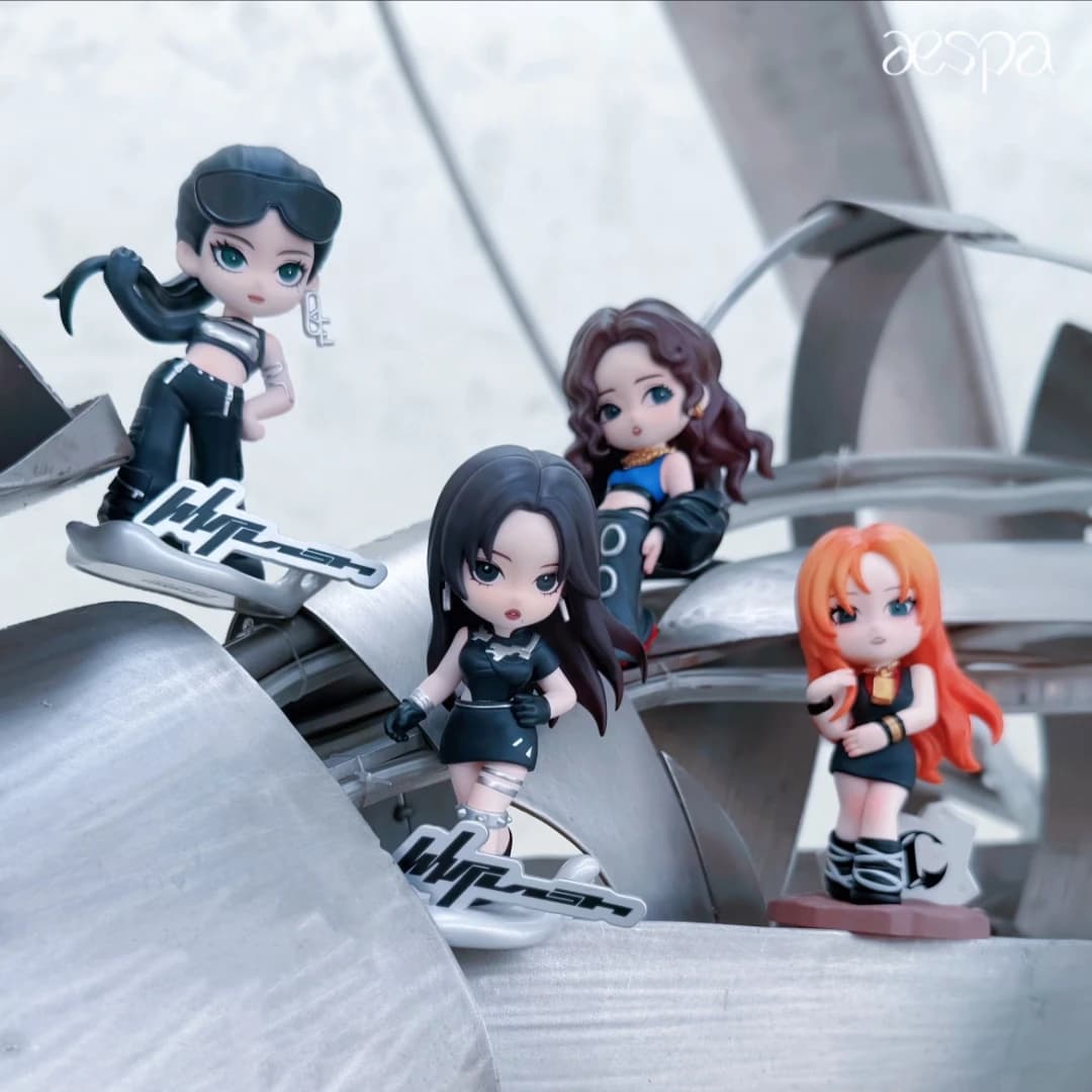 POP MART Aespa Memorable Picks Kawaii Anime Blind Box - Surprise Mystery Action Figure Dolls for Girls Gift
