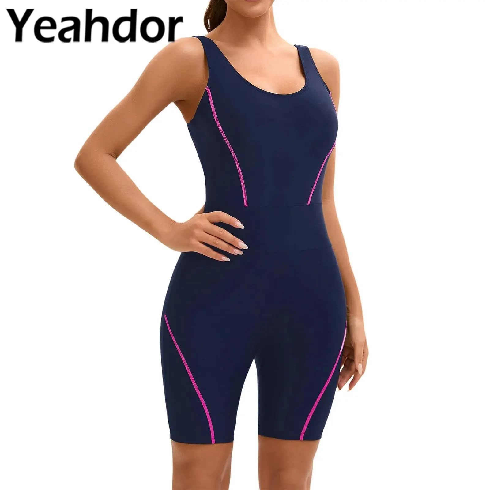 Body da bagno da donna Costume intero Rash Guard Costumi da bagno estivi Tuta senza maniche Costumi da bagno da surf Costumi da bagno Pagliaccetto