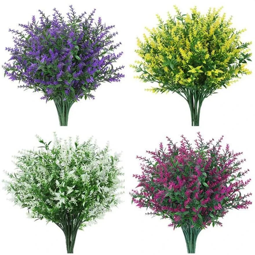 Fiori Artificiali Economici in Plastica, Lavanda Finta, Piante e Erba Sintetica per Matrimoni, Decorazioni Casa e Giardino, Regali Fai-da-Te, Accessori per Fotografia, Bonsai da Esterno