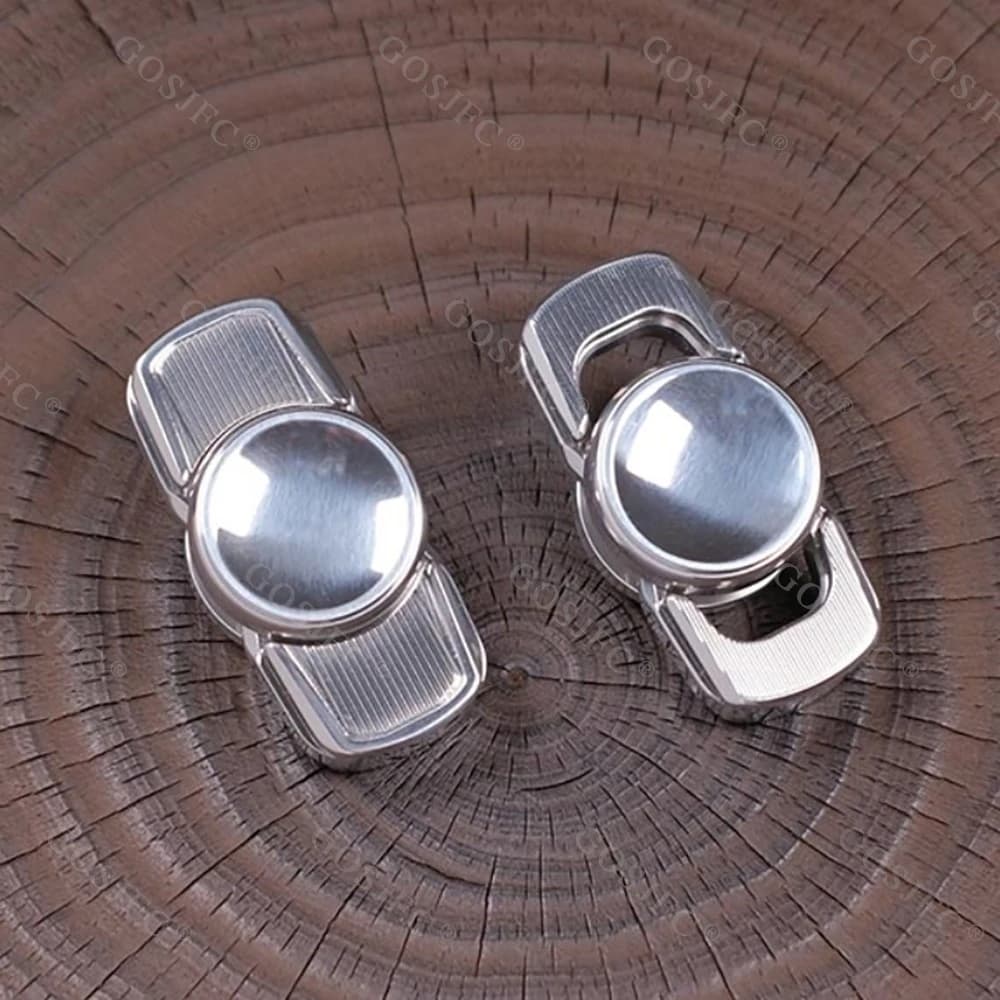 Fidget Spinner a due lame in acciaio inossidabile Gadget per alleviare l'ansia Fidget Spinner Gyro Fidget Toys Adulti Metallo