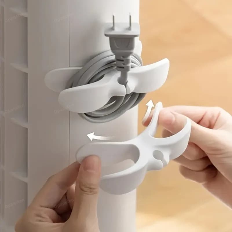 1-4 pieces flexible silicone cable organizers management sticker USB cable socket AUX kitchen office