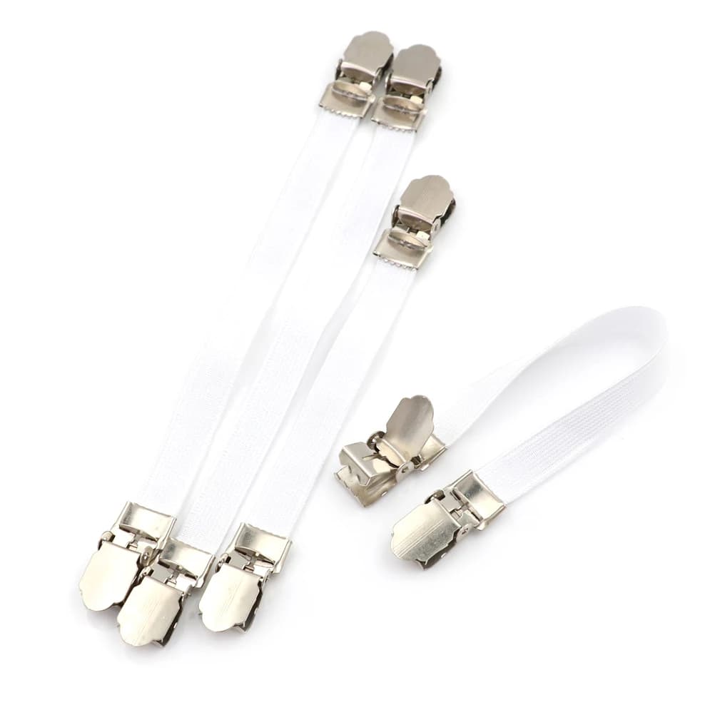 4 Pezzi Clip di Fissaggio per Copri Asse da Stiro, Elastici di Sostegno a Presa Stretta, Cinghie e Accessori di Fissaggio
