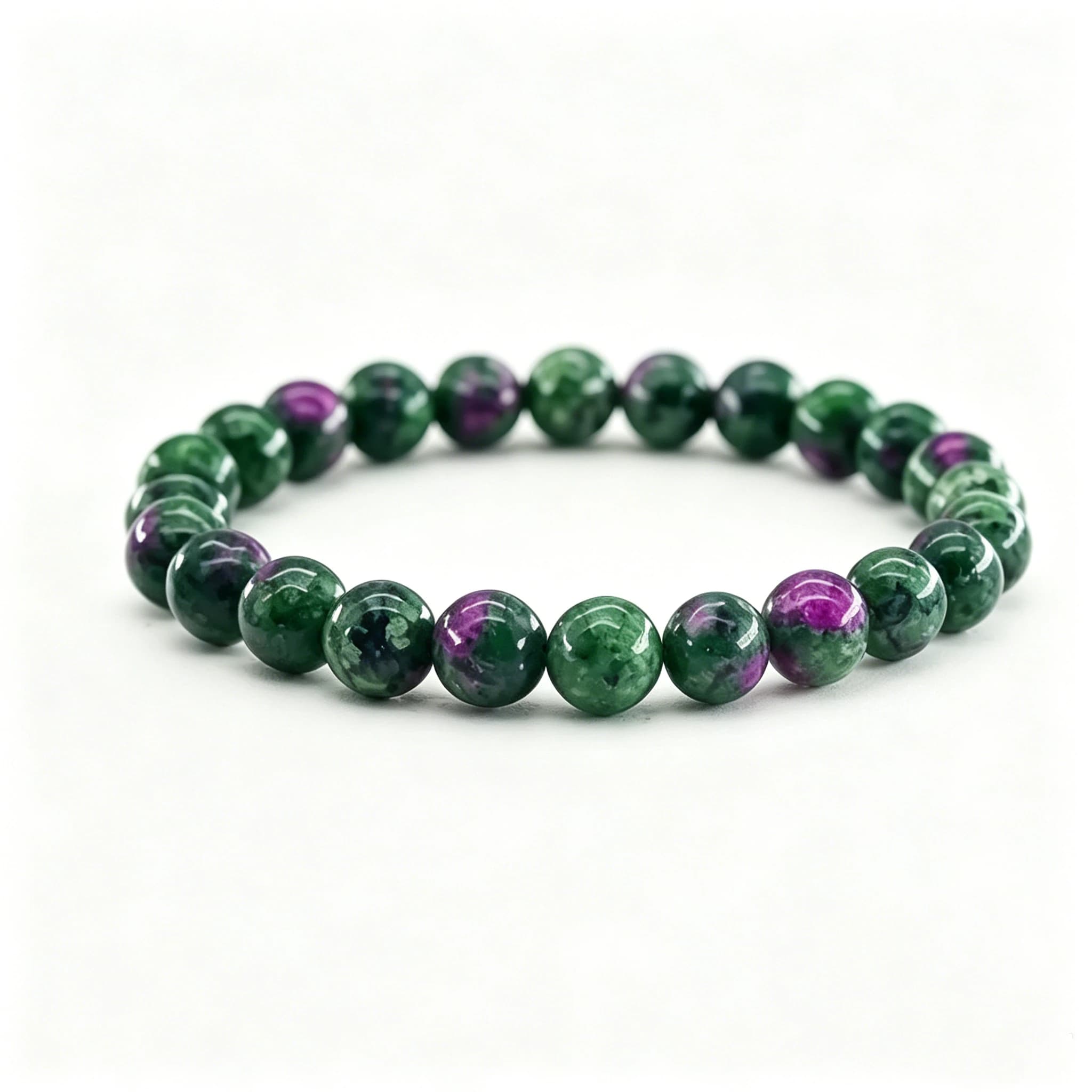 Genuine Natural Epidote Zoisite Beaded Bracelet, Elegant Natural Stone Jewelry, Versatile Daily Accessory, Exquisite Gift