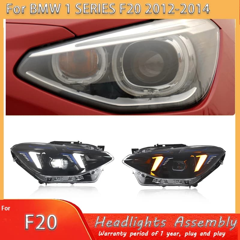 Luci anteriori per auto per BMW SERIE 1 F20 Faro LED Lampada frontale 2012 2013 2014 Modificato Nuovo stile Luci di montaggio
