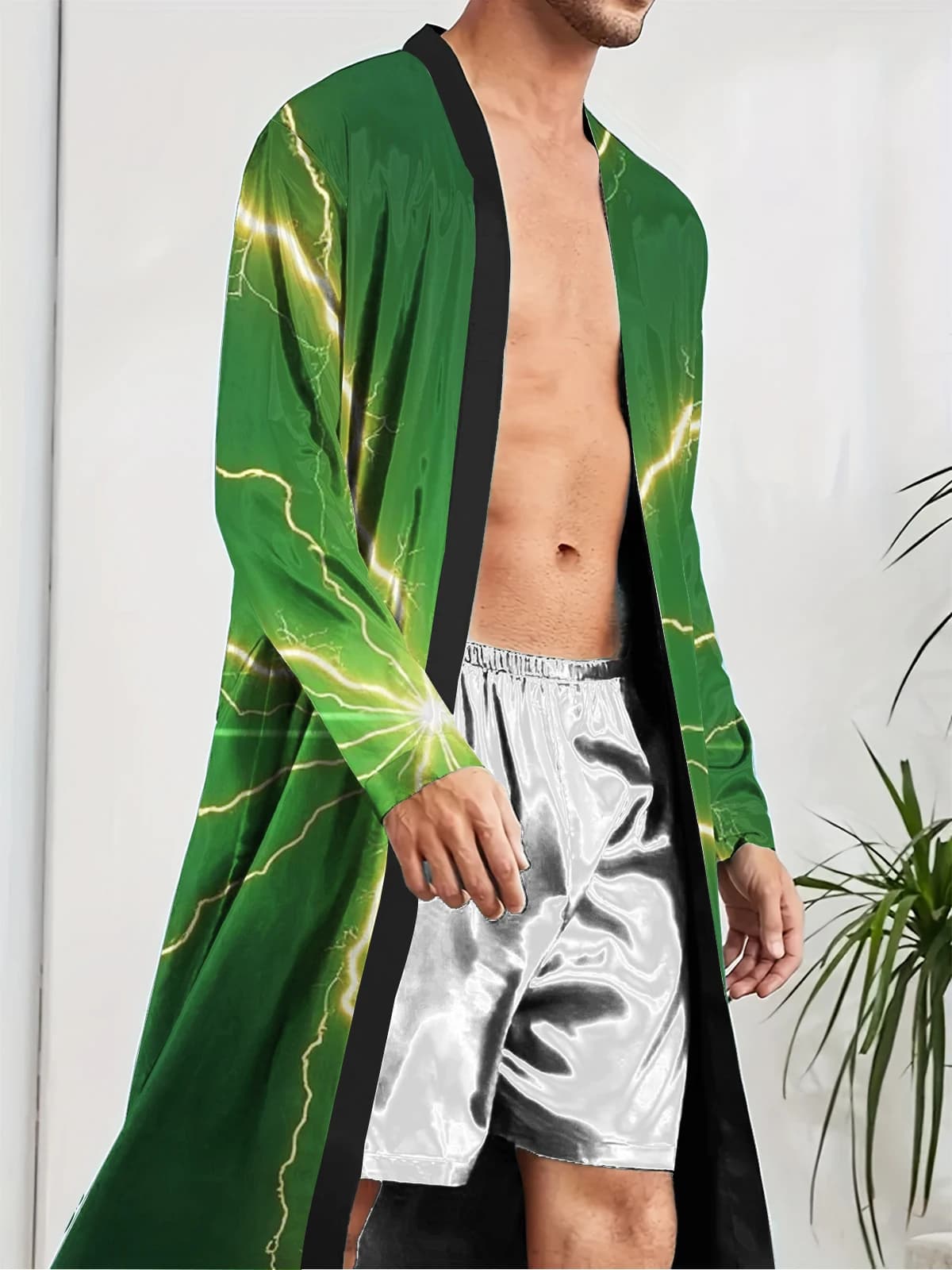 1pcs Men's Robes 2026 Spring/Summer Bathrobe man robe Bathrobe Funny pajamas Bathrobe men Graphic 3D Printed Breathable