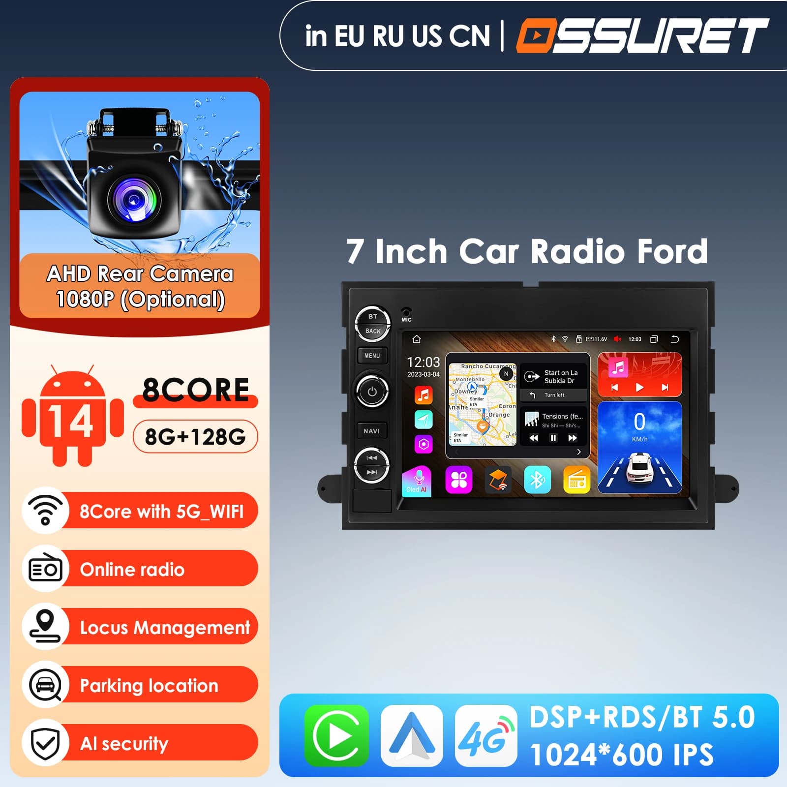 Sistema Intelligente GPS Android 4G Carplay per Ford F150 F250 F350 Mercury Lincoln Taurus Explorer Mustang Expedition Escape