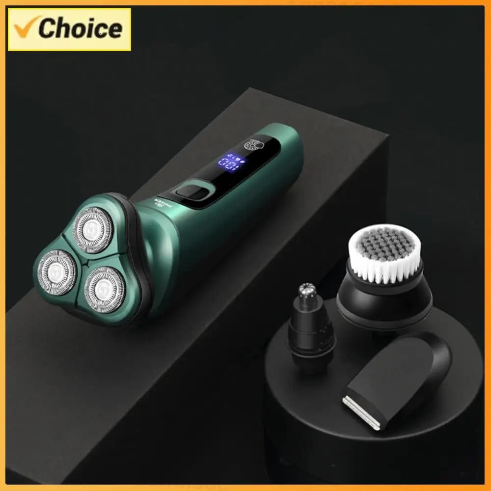 Electric Travel Razor USB Rechargeable, Trimmer for Barba and Viso Lavabile, Portable Razor for Man