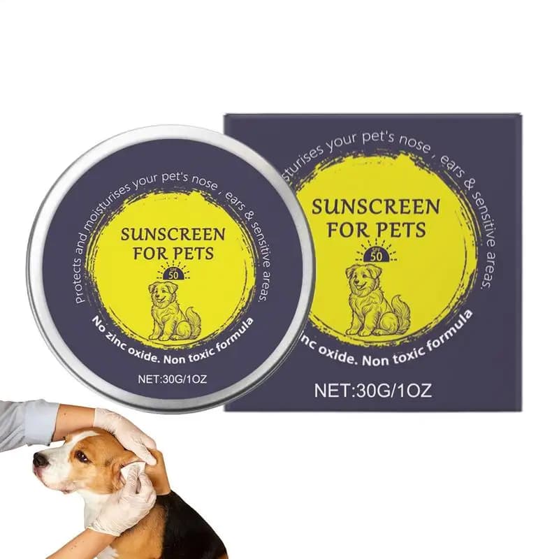30g Protezione solare per cani Balsamo di protezione solare per il naso per animali domestici Crema lenitiva Gattino Cucciolo Cura della pelle per viaggi Escursionismo all'aperto Camminare