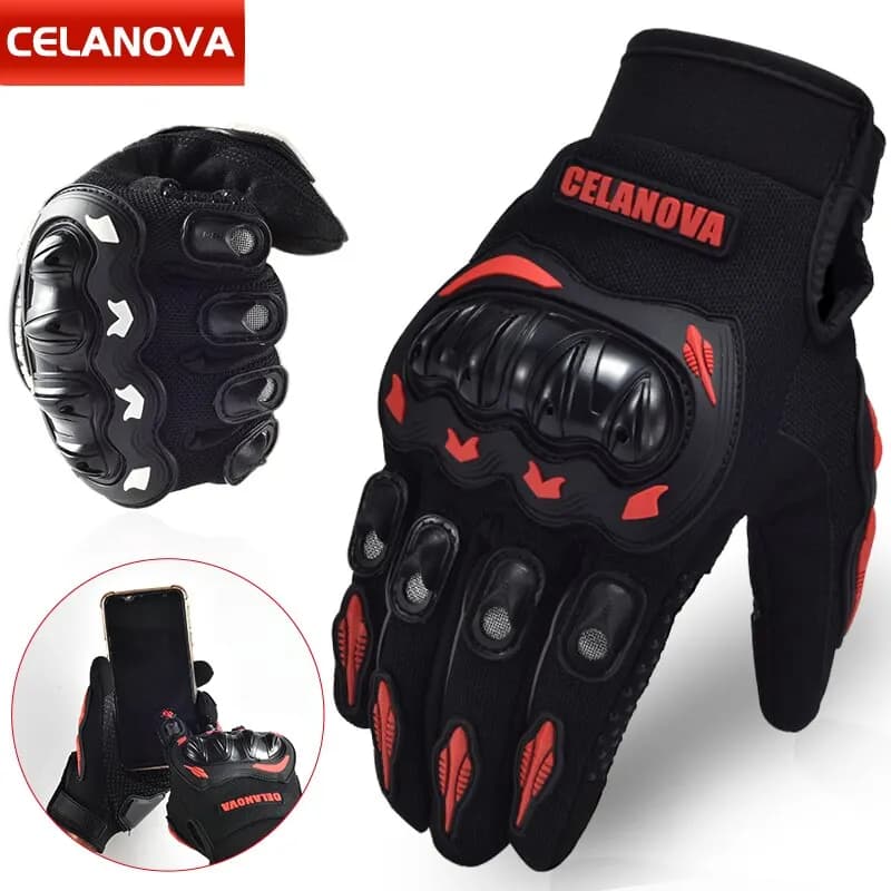 Guanti da moto Full Finger guanti da moto fuoristrada Touch Screen da uomo guanti da bicicletta da montagna