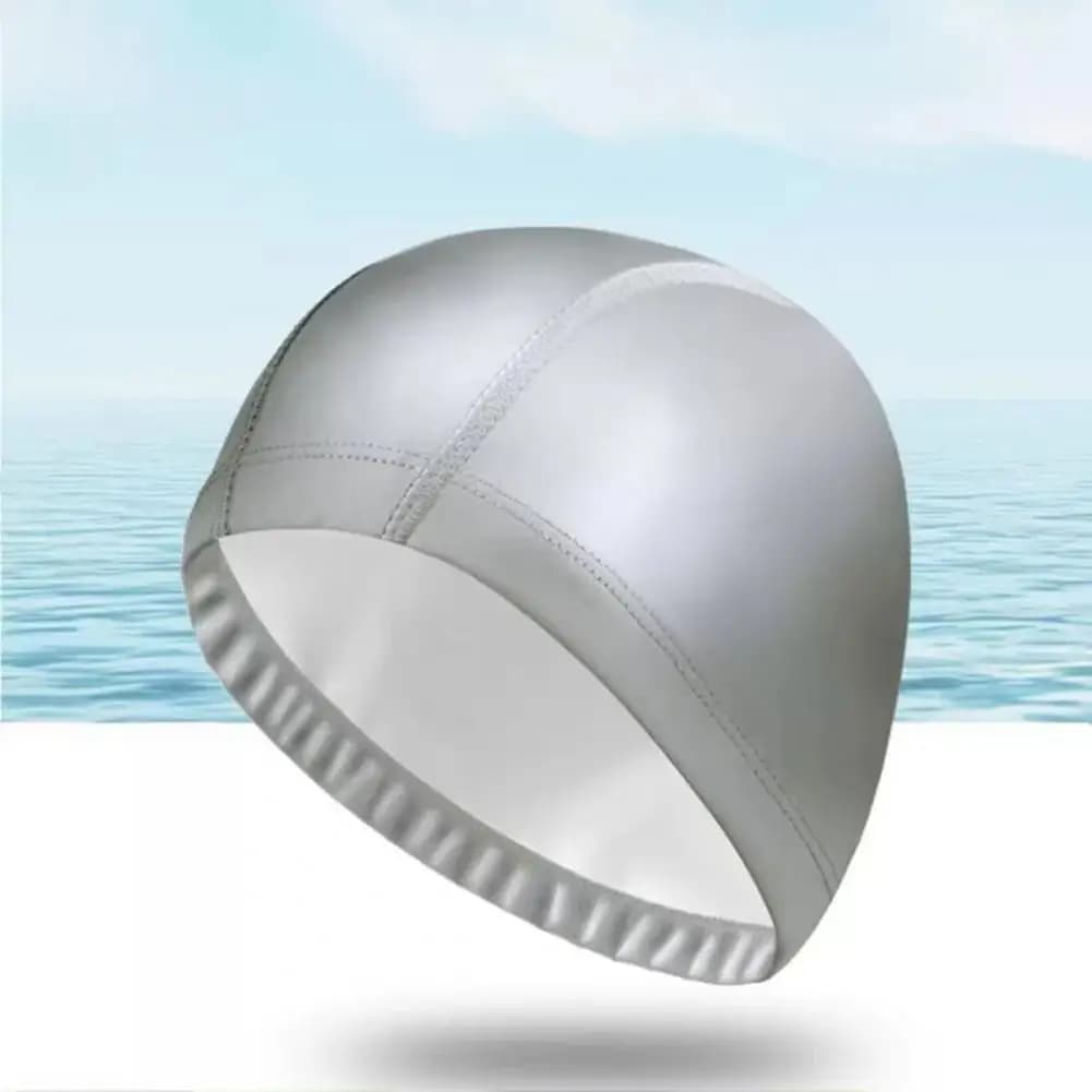 Lightweight Swimming Cap 2pcs Adult Swim Caps Set Water-resistant Elastic Swimming Hats Breathable Long Short Hair Pool for Men