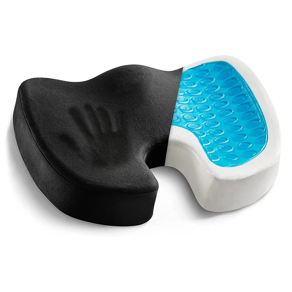 Cuscino del sedile in Gel-Gel ergonomico antiscivolo e Memory Foam-coccige, coccige, Sciatica e sollievo dal dolore alla schiena-sedie da ufficio, seggiolino auto