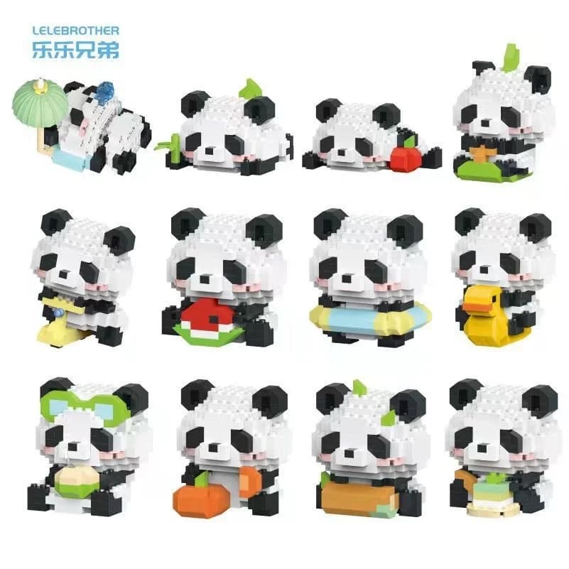 Nuovo arrivoKawaii Festa per bambini Panda Pet Educazione precoce dei bambini Assemblaggio educativo Blocchi di costruzione Giocattoli Regalo di festa