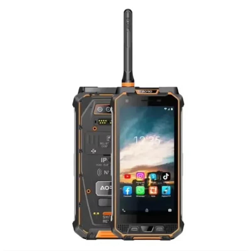 AORO M5 Radio Dual POC DMR UHF Smartphone Android Robusto Telefono Cellulare a Lungo Raggio ATEX Walkie Talkie Smartphone Antideflagrante