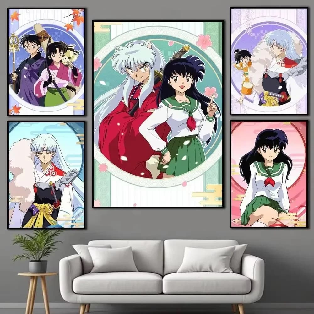Diamond Painting I-InuyashaS-S Classic Japanese Anime Mosaic Handmade Artwork Round/Square Diamonds Exquisite Gift Home Decor