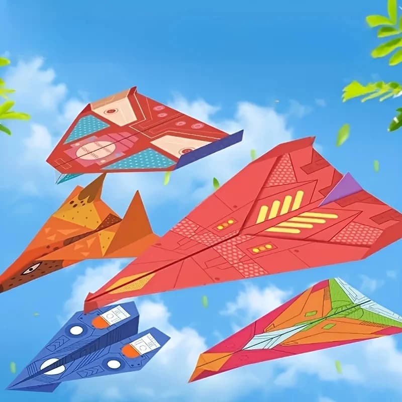 36 Sheets Kids Paper Airplane Origami Kit STEM Educational DIY Craft Toy Set Parent-Child Activity Birthday Party Favor Gift
