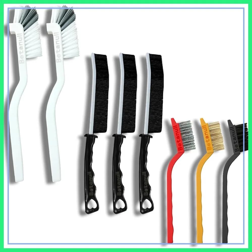 Set di spazzole per la pulizia delle fessure, spazzole multiuso con setole rigide per la pulizia profonda di cucina, bagno, fughe, lavandino, tazze, teiere, bottiglie, frullatori, angoli e spazi ristretti