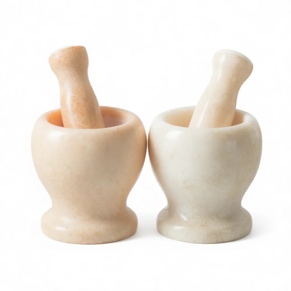 Manual Stone Mortar Pestle Set Garlic Ginger Press Kitchen Spice Grinder Herb Crusher Durable Natural Stone Masher Basin