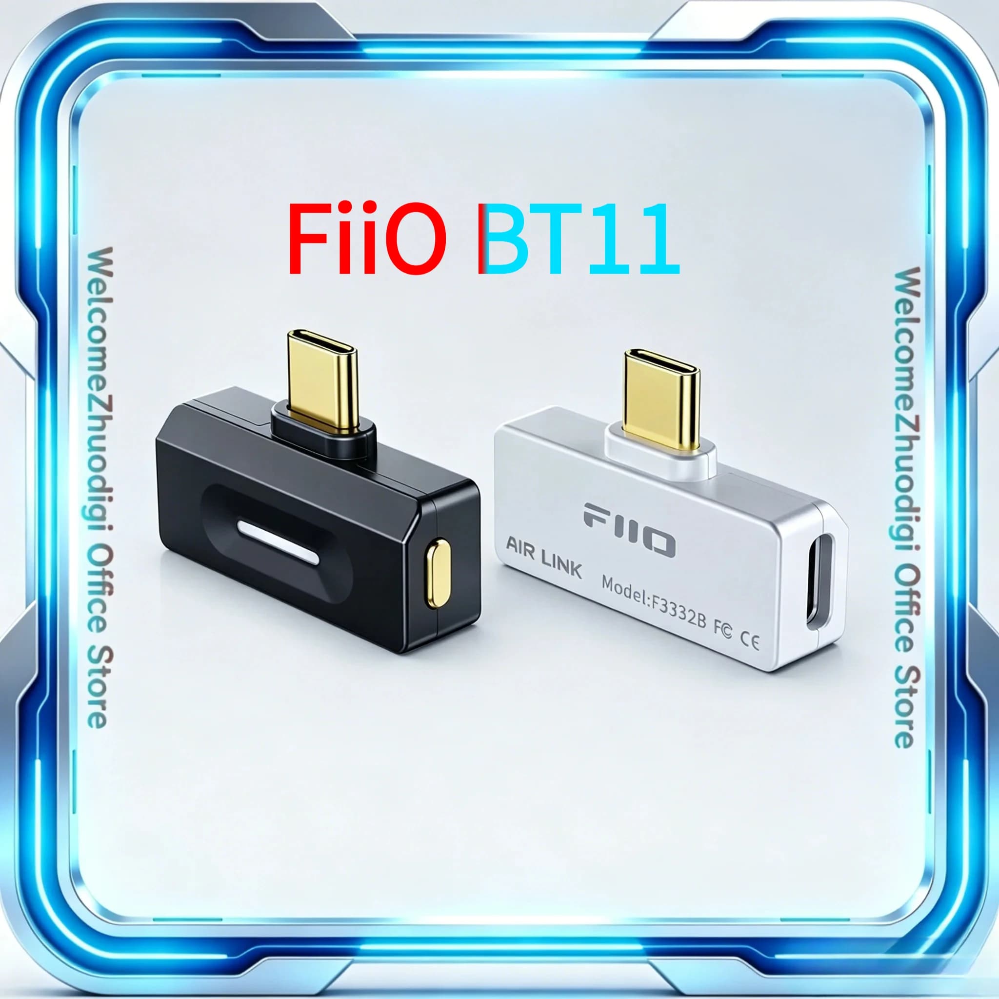 Trasmettitore FiiO BT11 LDAC Type-C Bluetooth 5.4 per dispositivi mobili/gaming, per cuffie wireless, supporta LDAC/AptX