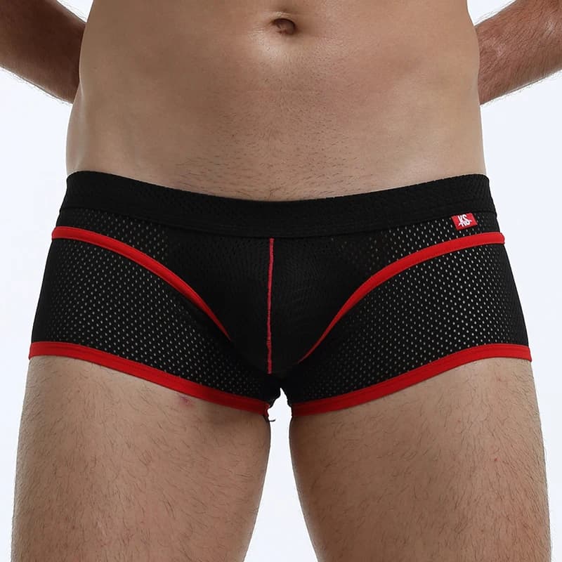 Fashion Men's Underwear Summer Mesh Thin Flat Corner Pants Breathable Quick Drying Boxer Shorts