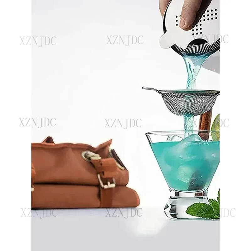 Kit da Barman, Set per Vino e Cocktail, Shaker Portatile in Tela con Borsa da Trasporto