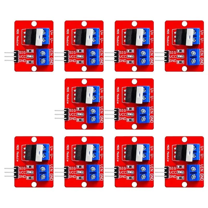 Modulo driver MOSFET IRF520 ad alta potenza, scheda di controllo con pulsante di commutazione 0-24V per Arduino MCU Raspberry Pi PWM