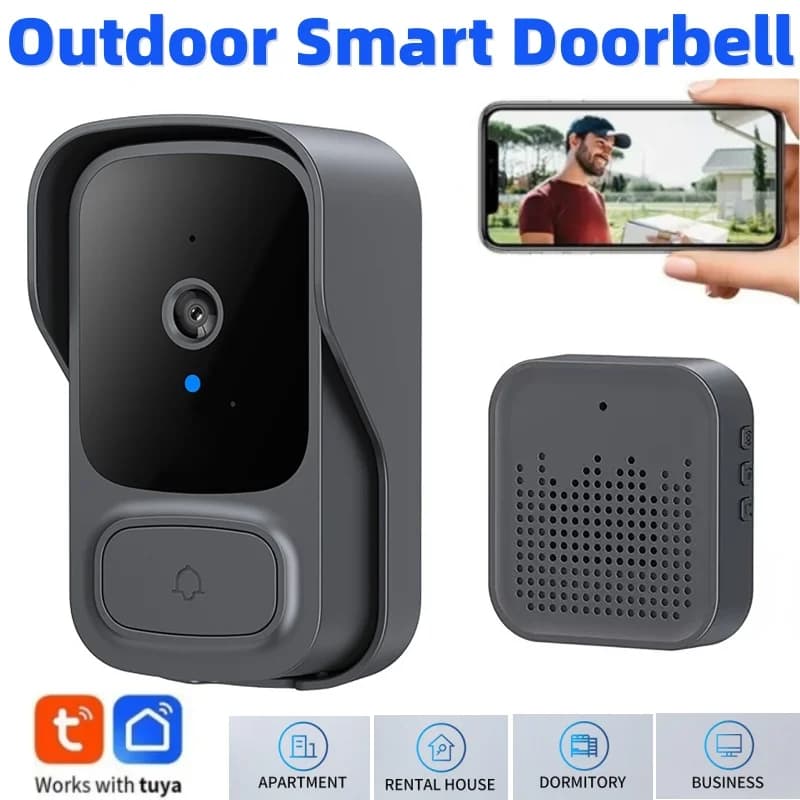 Campanello Intelligente con Videocamera Wireless Citofono Bidirezionale ad Alta Definizione con Visione Notturna per Casa e Ufficio