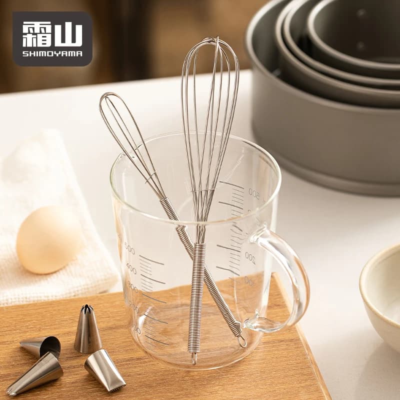 SHIMOYAMA Frusta Manuale in Acciaio Inox, Mixer per Crema e Burro, Frusta da Cucina per Uso Domestico, Sbattitore per Uova, Accessori per Pasticceria