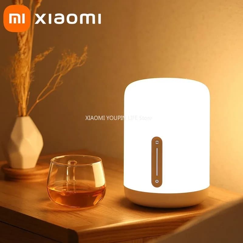 Xiaomi Bedside Lamp 2 Smart Table LED Night Light Colorful 400 Lumens Bluetooth WiFi Touch Control Adjustable Ambient Lighting