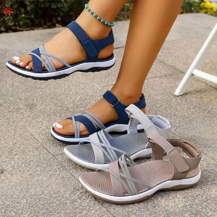 New Arrival Large Size Sandals Women's Lightweight Sporty Casual Comfortable Elastic Band Sandals Fall Season China Made